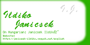 ildiko janicsek business card